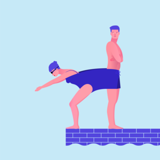 »Swimming«

Illustration series about couples doing sports together.